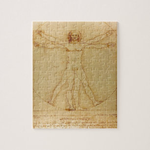 Human Anatomy, Vitruvian Man by Leonardo da Vinci Jigsaw Puzzle