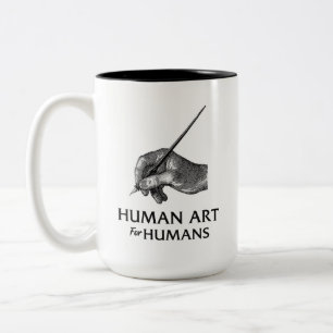 Human Art For Humans Two-Tone Coffee Mug