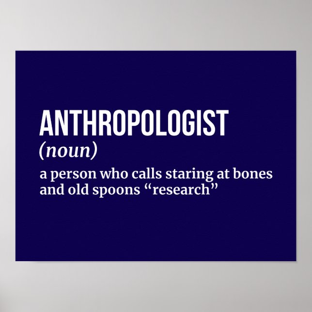 Human Behaviour Researcher - Funny Definition Poster (Front)