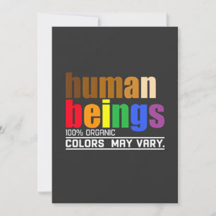 Human Being 100% Organic Colours May Vary LGBT Invitation
