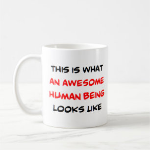 human being, awesome coffee mug