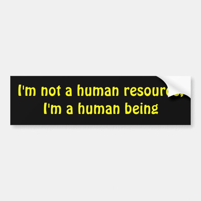 Human being bumper sticker (Front)