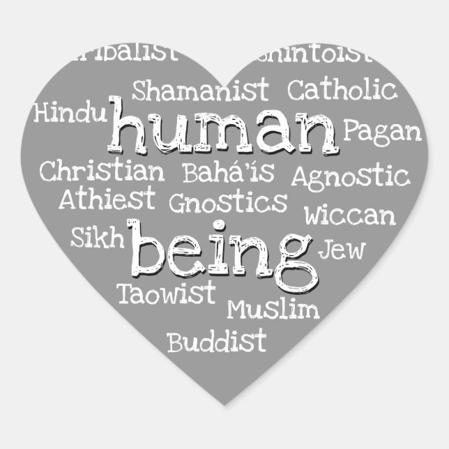 Human Being Sticker Spiritual Humanity Stickers (Front)