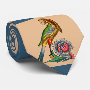 human bird print tie