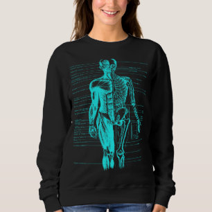 Human Body Muscle Anatomy Doctor Nurse Baby Blue Sweatshirt