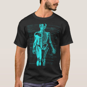 Human Body Muscle Anatomy Doctor Nurse Baby Blue T-Shirt