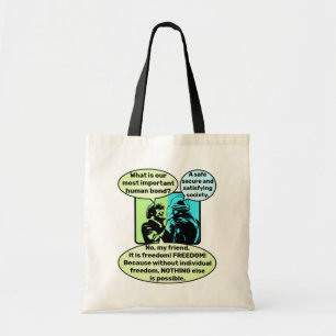 Human bond tote bag