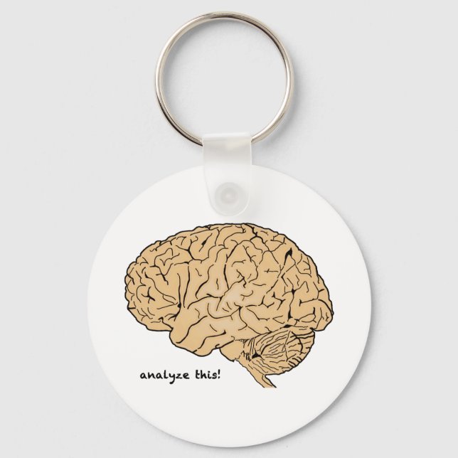Human Brain: Analyse This! Key Ring (Front)