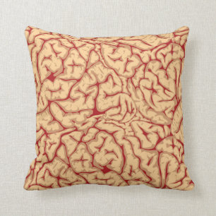Human Brain Creepy Brains Galore Funny Halloween Cushion