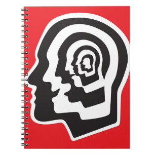 Human brain , emotions , psychology - abstract ill notebook