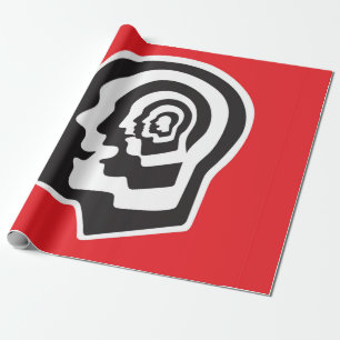 Human brain , emotions , psychology - abstract ill wrapping paper