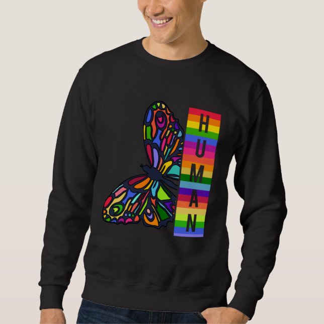 Human Butterfly LGBT Sweatshirt (Front)