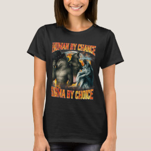 Human By Chance Sigma By Choice Funny Alpha Wolf M T-Shirt