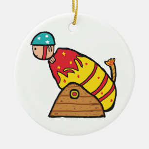 Human Cannonball Ceramic Ornament