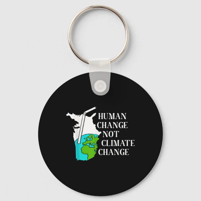 Human Climate Change Global Warming Environmental  Key Ring (Front)