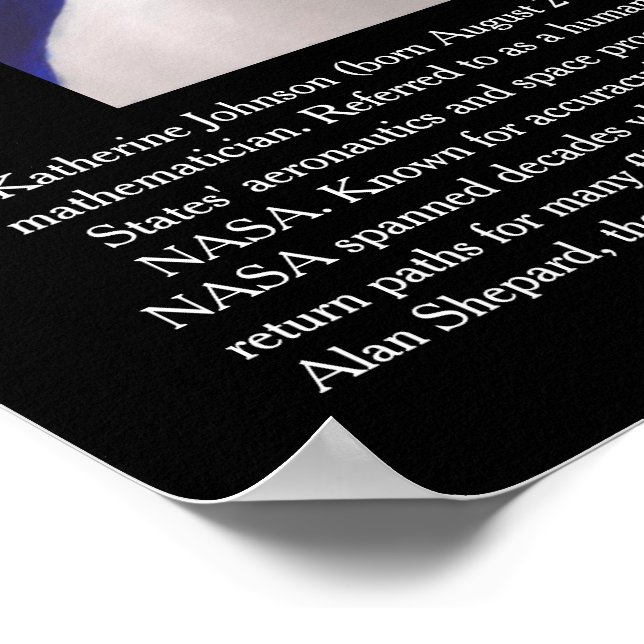 Human Computer: Katherine Johnson Poster (Corner)