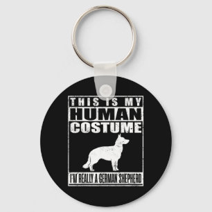 Human Costume A German Shepherd Dog Halloween Key Ring