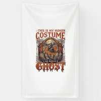 Human Costume Ghost Skeleton Graveyard Moon Hallow