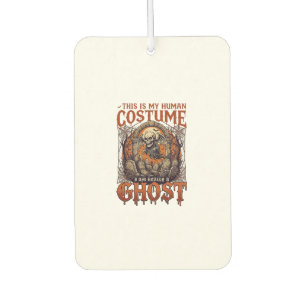 Human Costume Ghost Skeleton Graveyard Moon Hallow Car Air Freshener