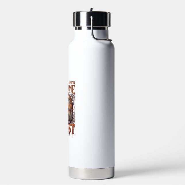 Human Costume Ghost Skeleton Graveyard Moon Hallow Water Bottle (Left)