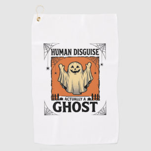 Human Costume Ghost Vintage Halloween Humor_1 Golf Towel