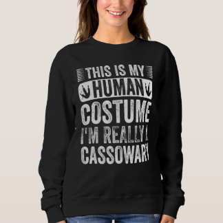 Human Costume I'm Really A Cassowary Retro Cassowa Sweatshirt