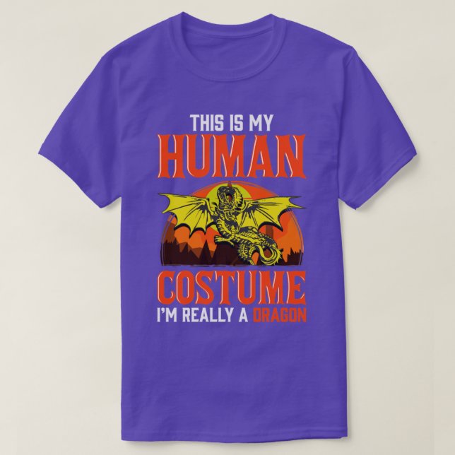 Human Costume Im Really A Dragon T-Shirt (Design Front)