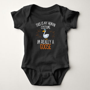 Human Costume Im Really A Goose Party Costume Baby Bodysuit
