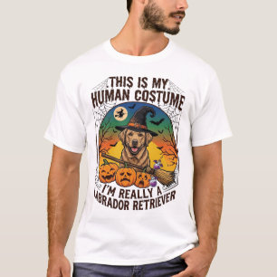 Human Costume Labrador Retriever Halloween Witch H T-Shirt