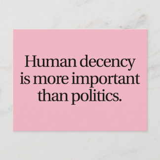 Human Decency Postcard