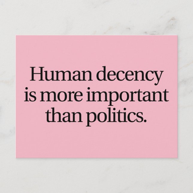 Human Decency Postcard (Front)