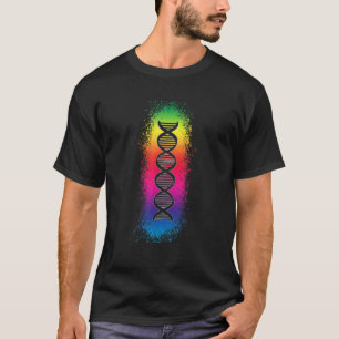 Human DNA Strand Rainbow Colourful  T-Shirt