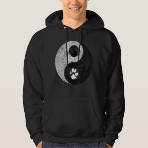 Human & Dog Yin Yang  Hand Print & Paw Print 3 Hoodie