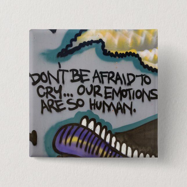 Human Emotions Graffiti 15 Cm Square Badge (Front)