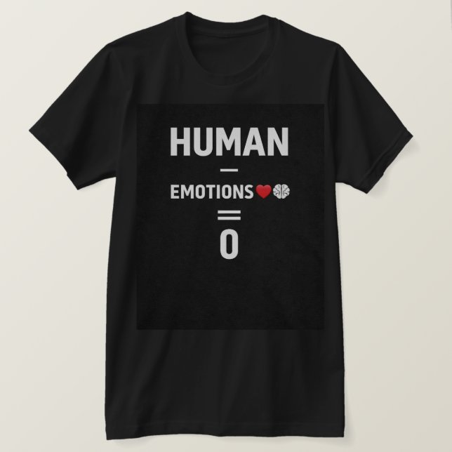 Human Emotions T-Shirt – Minimalist Philosophy Gra (Design Front)