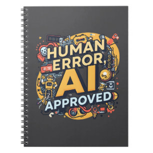 Human Error AI Approved Tech Illustration Notebook