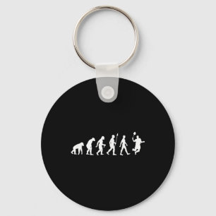 Human Evolution , Badminton Player Version Key Ring