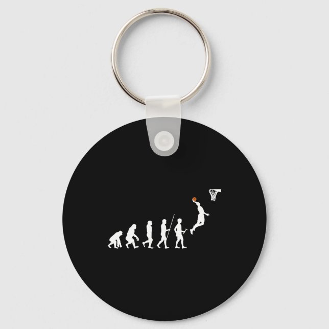 Human Evolution Bysketbyll  Key Ring (Front)