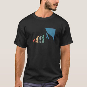 Human Evolution Climbing Bouldering Rock Wall Clim T-Shirt
