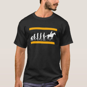 Human Evolution Ends in Horse Racing Glory T-Shirt