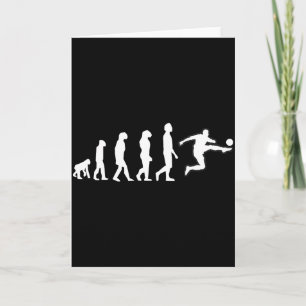 Human Evolution Ends With Soccer Player Kick Motio Card