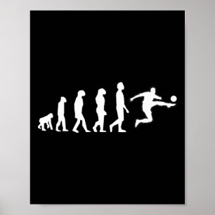 Human Evolution Ends With Soccer Player Kick Motio Poster