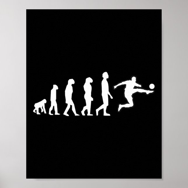 Human Evolution Ends With Soccer Player Kick Motio Poster (Front)