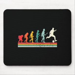 Human Evolution Football Soccer Sport Vintage Foo Mouse Pad