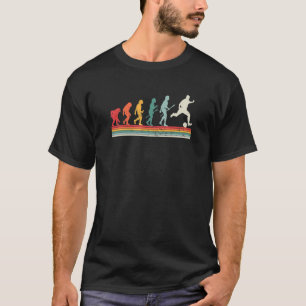 Human Evolution Football Soccer Sport Vintage Foo T-Shirt