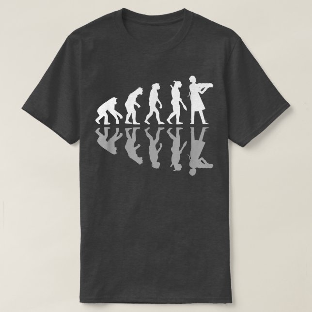 Human Evolution Funny Baking Baker Humour Culinary T-Shirt (Design Front)