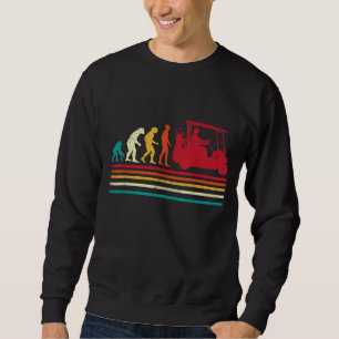 Human Evolution Golf Cart Funny Golfing Golfer Men Sweatshirt