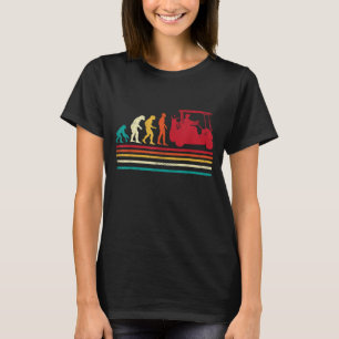 Human Evolution Golf Cart Funny Golfing Golfer Men T-Shirt
