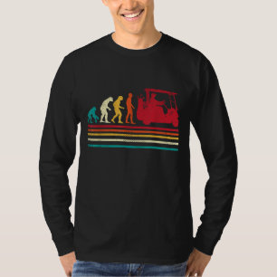 Human Evolution Golf Cart Funny Golfing Golfer Men T-Shirt