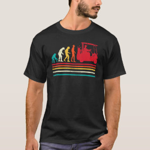 Human Evolution Golf Cart Golfing Golfer Men Women T-Shirt